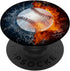 Baseball Fire Water Men Boys Kids Zen Yin Yang Taoism - Taoist PopSockets Swappable PopGrip