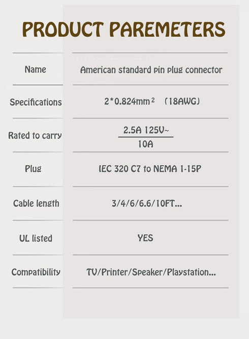 Apple TV Power Cable, 6FT Cord Compatible with Apple TV 1st-5th Gen (4K), Replacement Power Cord