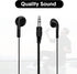Konohan 150 Packs Earbuds - Bulk Earphones with 3.5 mm Wired Headphones for Classroom, School, and Travel (Black)