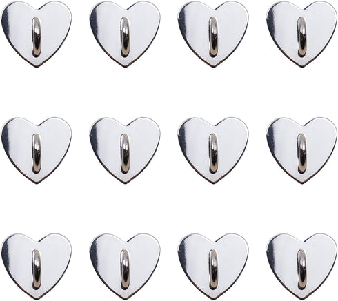12Pcs Phone Charm Hook Adhesive Metal Finger Grip Hook, Cell Phone Ring Holder Stand for DIY Accessories (Silver)