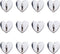 12Pcs Phone Charm Hook Adhesive Metal Finger Grip Hook, Cell Phone Ring Holder Stand for DIY Accessories (Silver)