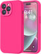 LOVE 3000 Premium Silicone Case for iPhone 14 Pro, Soft Anti-Scratch Microfiber Lining, Hot Pink