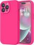LOVE 3000 Premium Silicone Case for iPhone 14 Pro, Soft Anti-Scratch Microfiber Lining, Hot Pink