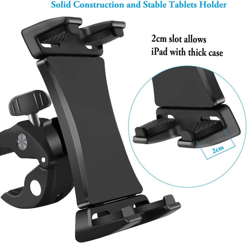 Microphone Music Stand Tablet Smartphone Holder Mount Heavy Duty 360 Degree Swivel Clamp for 3.5 to 13.5in Phone