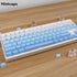 mintcaps PBT Doubleshot Gradient Blue Keycaps, 133 Keys Side Printed Custom Backlit Keycap Set for Mechanical Keyboards