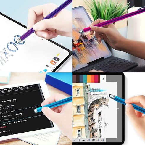 Bundle of 3-Pack 7.3" Extra Long Thin Tip High Precision Universal Capacitive Stylus Pens for Touch Screens