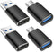SheraF 4 Pack USB to USB C OTG Adapter, 2Pack Type C Female to A Male, 2Pack USB C Male to USB 3.0 Female