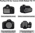 Soft Silicone Camera Case Cover for Canon Rebel T6/1300D, T7/1500D DSLR - Black with Button Marking