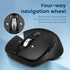 Wireless Bluetooth Mouse (USB + BT1 + BT2), Full Size, Multi-Device Silent Mouse for Computer, Laptop, iPad (Black)