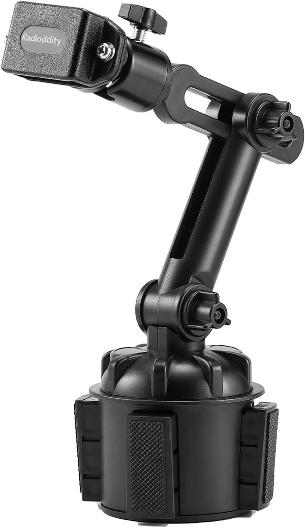 Radioddity RH1 Cup Holder Radio Mount, Adjustable Length and Height for Handheld Radio
