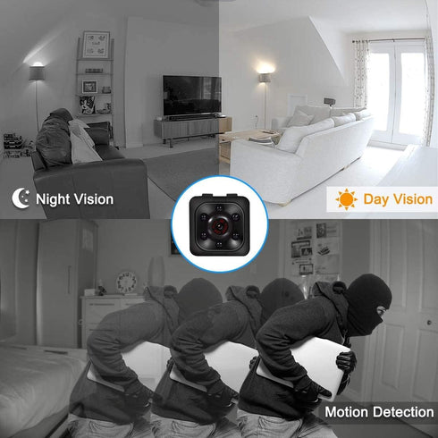 Mini Spy Camera, 1080P HD Mini Spy Camera with Audio, Video Recording, Night Vision, Motion Detection - No Wi-Fi Needed