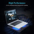 Laptop Cooling Pad with 2 Large Fans, Adjustable Stand, 2-in-1 USB Port, Blue LED Light, Compatible with 14-15 Inch