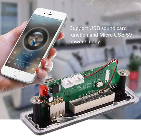 12V MP3 Decoder Module, USB/Bluetooth/SD Card/FM Radio WMA Decoder Board, Hands Call Bluetooth Decoder with Remote Control