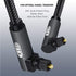 90 Bar,TV(6.6ft/2m) EMK Upgraded Double Degree Optical Audio Cable Free-Rotating Toslink Plug Nylon Braided S/PDIF