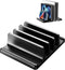 3-Slot Vertical Laptop Stand Holder, Adjustable ABS Plastic Desktop Notebook Dock, Space-Saving Vertical Laptop Stand