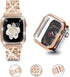 Compatible Apple Watch Ultra Band 49mm 46mm 45mm 41mm 38mm 40mm 42mm 44mm with 2 Pack Bling Case Cover