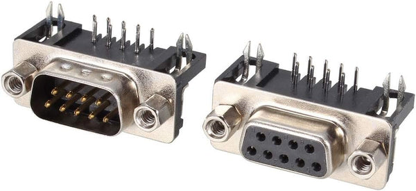 uxcell 5 Pairs DB9 RS232 Serial 9-Pin Male & Female Connector Jack Socket