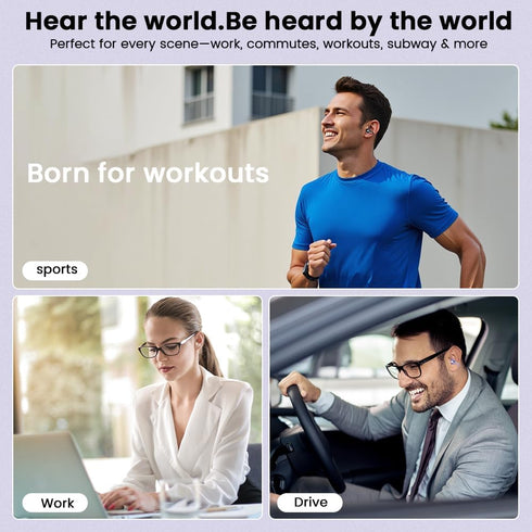 Jacuate 5.4, 60H Clip on Earbuds,Open Ear Earbuds Wireless Bluetooth Lightweight Open Ear Headphones with Mic