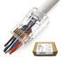 100 Pack RJ45 Connector - Cat 6 Pass Through Unshield Modular Crimp Network Plug for Cat6, Cat6e, Cat5