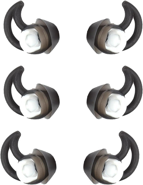 Silicone Earbud Tips for Bose QC20, QC20i, SoundSport, SIE2i, IE2, IE3 - 3 Pairs of Replacement Covers
