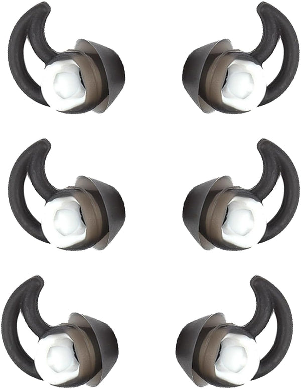 Silicone Earbud Tips for Bose QC20, QC20i, SoundSport, SIE2i, IE2, IE3 - 3 Pairs of Replacement Covers