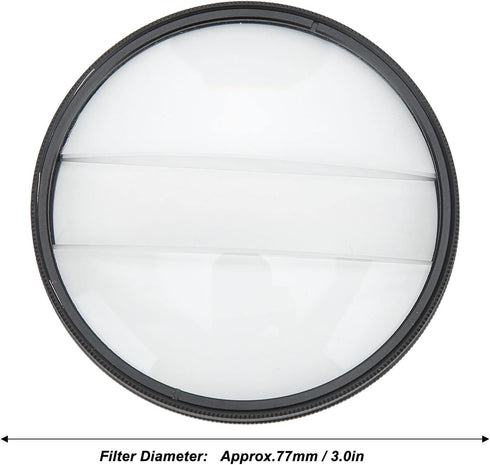 Lens Filter Kit Camera Special Effects, Double Glass Split Diopter Filter, Foreground Blur Photography SLR Accessory