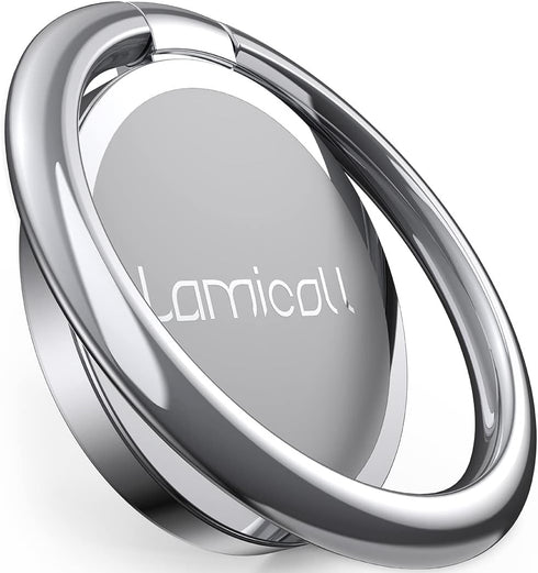 Cell Phone Ring Holder Finger Stand - Lamicall Phone Kickstand, Metal Grip Hook for Magnetic Car Mount, Compatible with