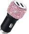 SAVORI Dual USB Car Charger, Bling Bling Rhinestones Crystal Car Adapter for Fast Charging iPhone, iPad, Samsung