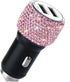 SAVORI Dual USB Car Charger, Bling Bling Rhinestones Crystal Car Adapter for Fast Charging iPhone, iPad, Samsung