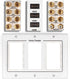 TNP Home Theater Wall Plate - 3-Gang 7.2 Surround Sound Distribution with Premium Gold Plated Copper Banana Binding Post