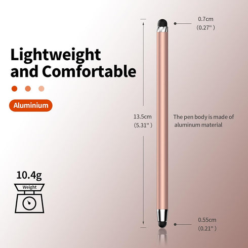 10 PCS Stylus Pen for Touchscreen - 2-in-1 High Sensitivity Stylus for iPad, Compatible with iPhone, Android Tablets