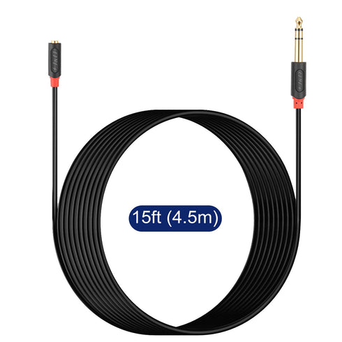 J&D 3.5mm to 1/4 Headphone Adapter Cable, Gold Plated Audiowave Series for Mixer Guitar Piano Amplifier