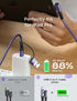 AINOPE 6.6ft Purple USB C to USB C Cable 2-Pack, 60W Fast Charging, Right Angle, Compatible with iPhone 15 Pro Max,