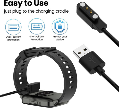 Smart Watch Charger Magnetic 2 Pin for KEEPONFIT ID Sport01/IDW21, Erkwei/HOK/Iaret I39H, Stiive LCW01 Watch Charger