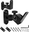 Universal Speaker Wall/Ceiling Mount Brackets | 180° Adjustment, 2 Packs Black Metal Wall Mount for Small Speakers,