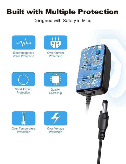 LONNKY 12V 2A 1 4 DC Security Camera Power Adapter Combine with to Power Splitter for CCTV Security Camera System