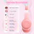 Kids Wireless Headphones, Bluetooth Over Ear Headset with Microphone, Cat Ear LED Light, Foldable Earphones for