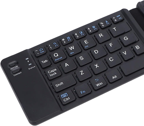 Hilitand Foldable Bluetooth Keyboard - Ultra-Slim Silent Rechargeable Compact Ergonomic Mini for iOS and Android