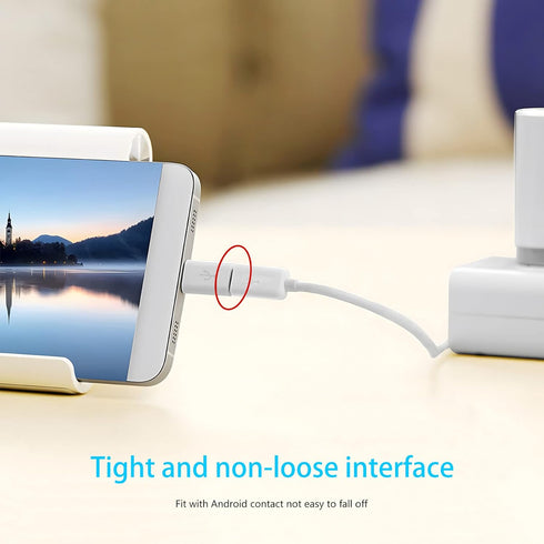 10 Pack Micro USB to USB C Adapter, USB Type C Connector Compatible with All USB-C Phones, Tablets, Laptops (White)