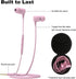 Joymiso Tangle Free Earbuds for Kids and Women, Comfortable Lightweight Wired Earphones with Case (Pink)