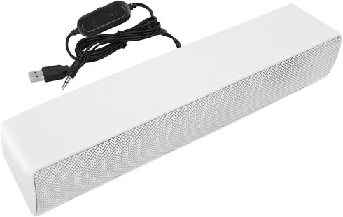 Estink PC Soundbar, USB Wired Stereo Music Player Bass Surround Sound Box with 3.5mm Input