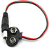 California JOS 2 Pack 9V 9 2.1mm 5.5mm Battery Clip V Battery Connector with X Male DC Plug for Arduino Electronics