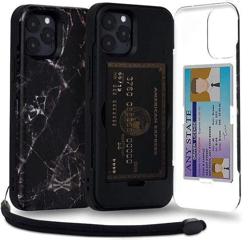 TORU CX PRO Wallet Case for iPhone 12 Pro/iPhone 12 - Protective Shockproof Heavy Duty Cover with Hidden Card Holder,