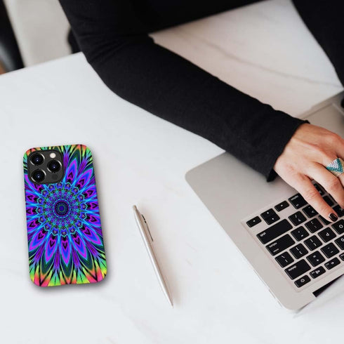 SEized Case for iPhone 14 Pro Max, Tie Dye Floral Mandala Durable Protection for Girl Women Boy Men