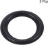 MECCANIXITY Rubber Speaker Foam Edge Surround Rings, 3 Inch 47mmx75mm Perforated Subwoofer Rings, Black, 2 Pcs