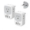 TESSAN 2 Pack European Plug Adapter USB C, US to Europe Adapter 4