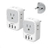 TESSAN 2 Pack European Plug Adapter USB C, US to Europe Adapter 4