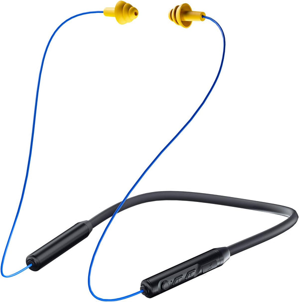 MIPEACE Bluetooth Earplug Headphones, Wireless Neckband Earbuds, 29db Noise Reduction, IPX5 Sweatproof, 19+ Hour