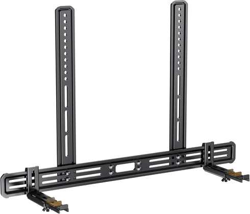 Perlegear Soundbar Mount, Under TV Sound Bar Mount with Holes/Without Holes, Non-Slip Base Holder