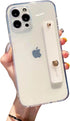 siduater Strap Holder Case for 6.7" iPhone 15 Pro Max with Kickstand, Shockproof Translucent PC Back Cover